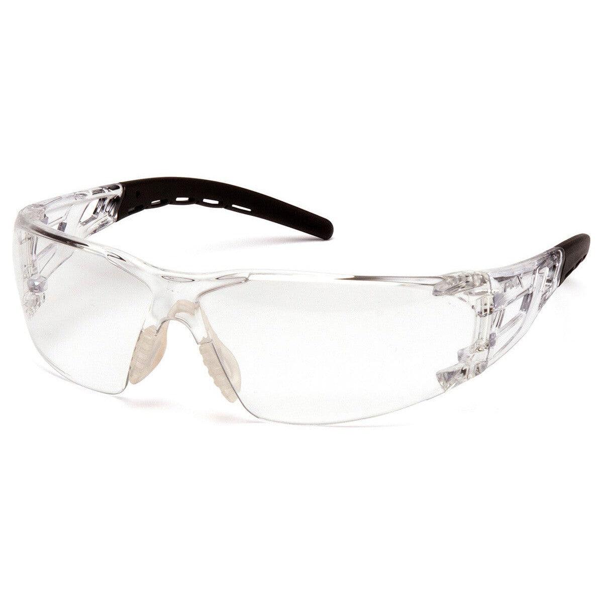 Pyramex Fyxate Safety Glasses with Clear/Black Frame and Clear Lens SB10210S