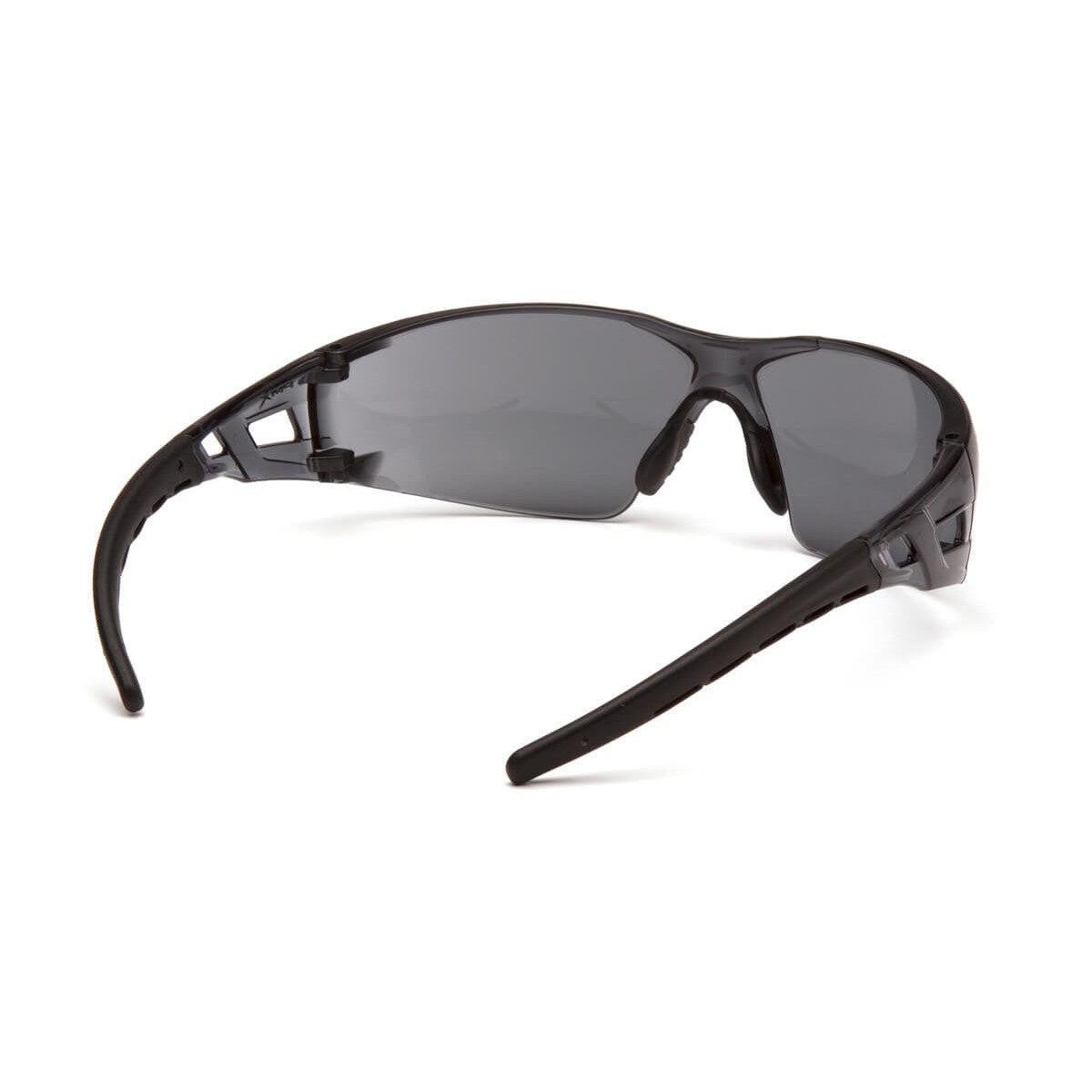 Pyramex Fyxate Safety Glasses with Black Frame and Gray Lens SB10220S - Back View