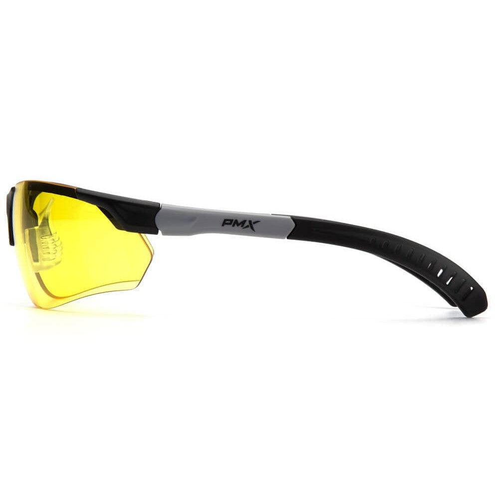 Pyramex Sitecore SBG10130D Safety Glasses with Black Frame and Amber Lens - Side