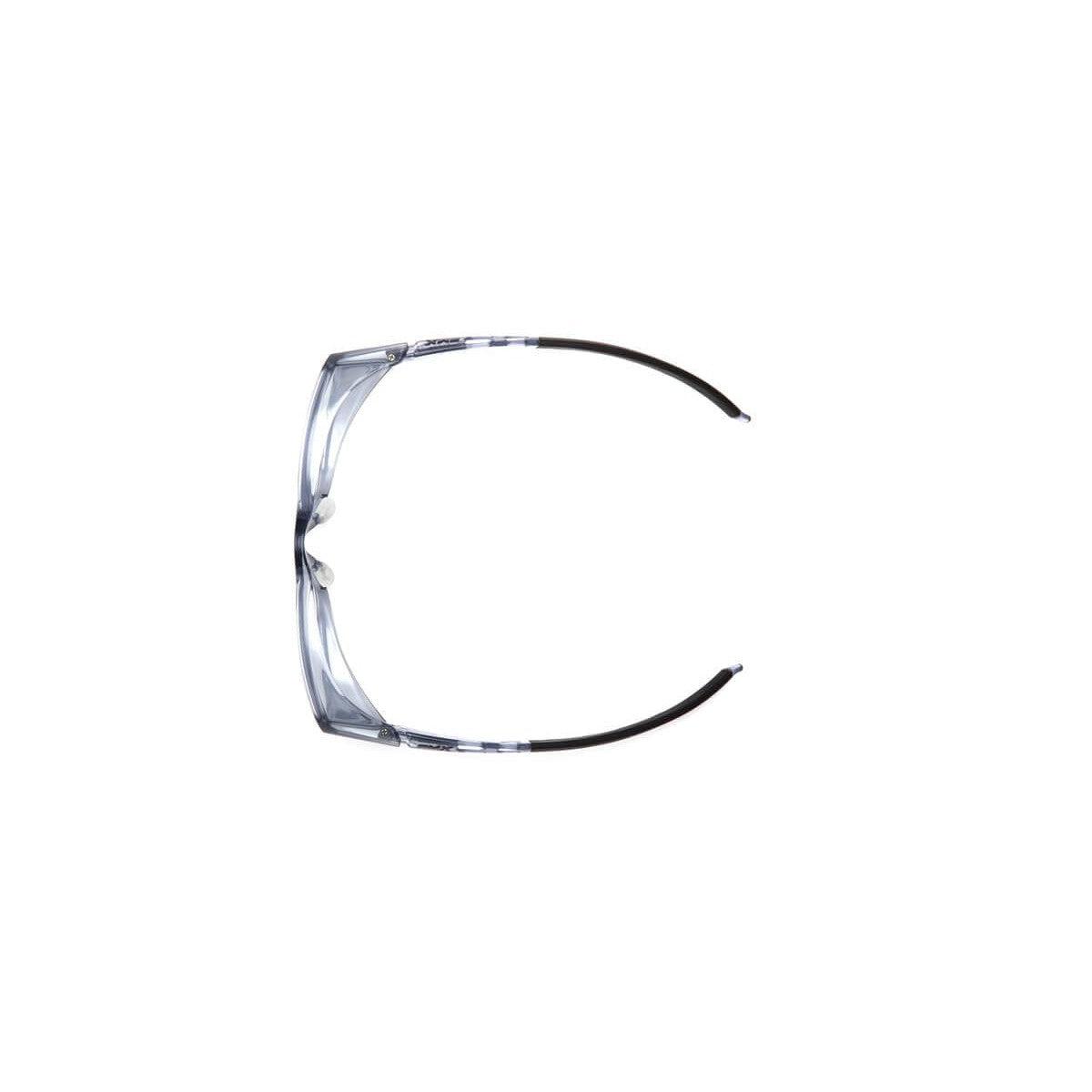 Pyramex Emerge Plus Safety Glasses with Translucent Gray Frame and Gray Full Reader Lens - Top View