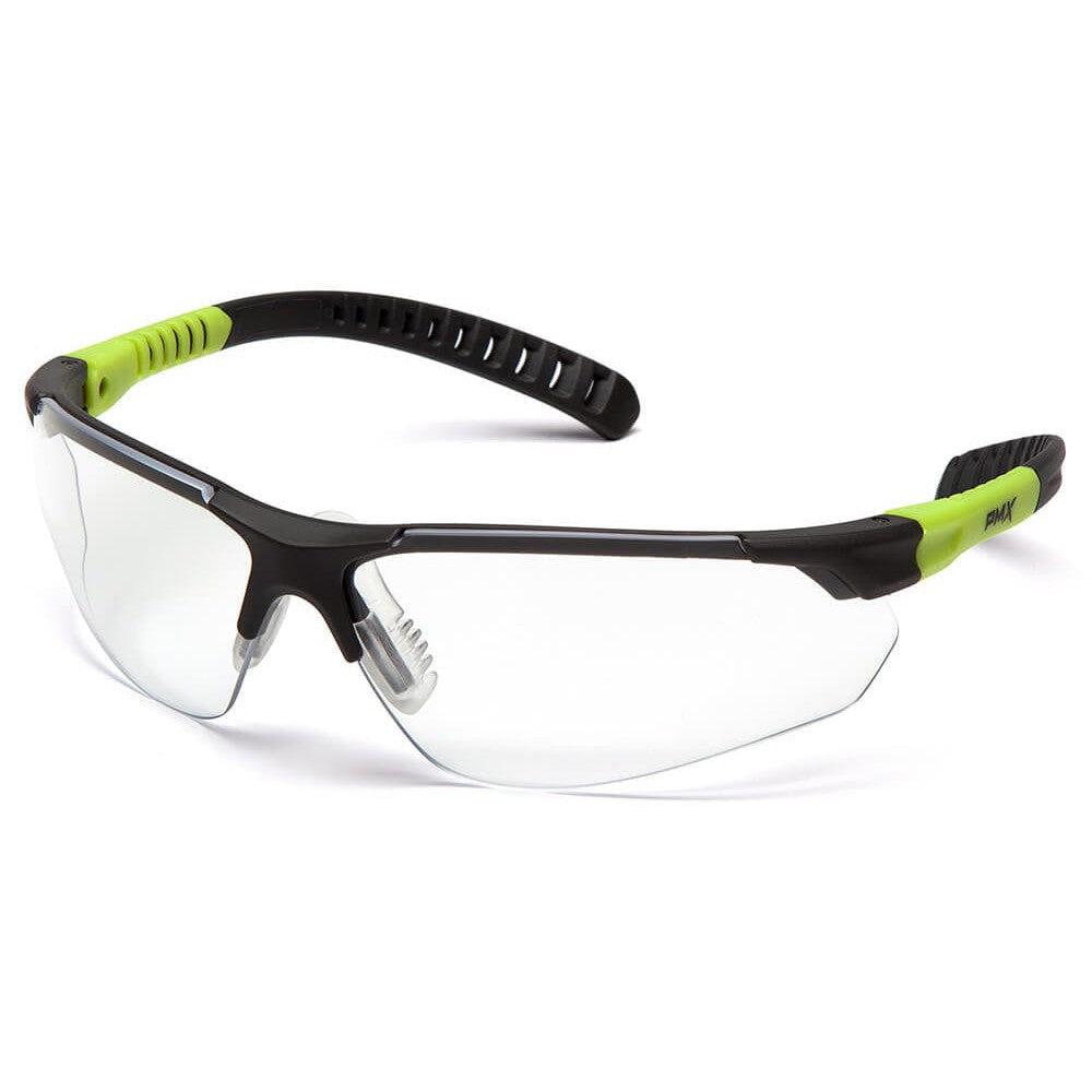 Pyramex Sitecore Safety Glasses with Gray/Lime Frame and Clear H2MAX Anti-Fog Lens SGL10110DTM