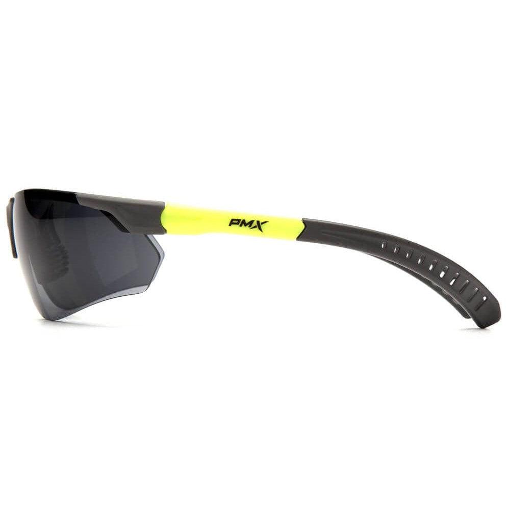 Pyramex Sitecore Safety Glasses with Gray/Lime Frame and Gray Anti-Fog Lens - Side SGL10120DTM