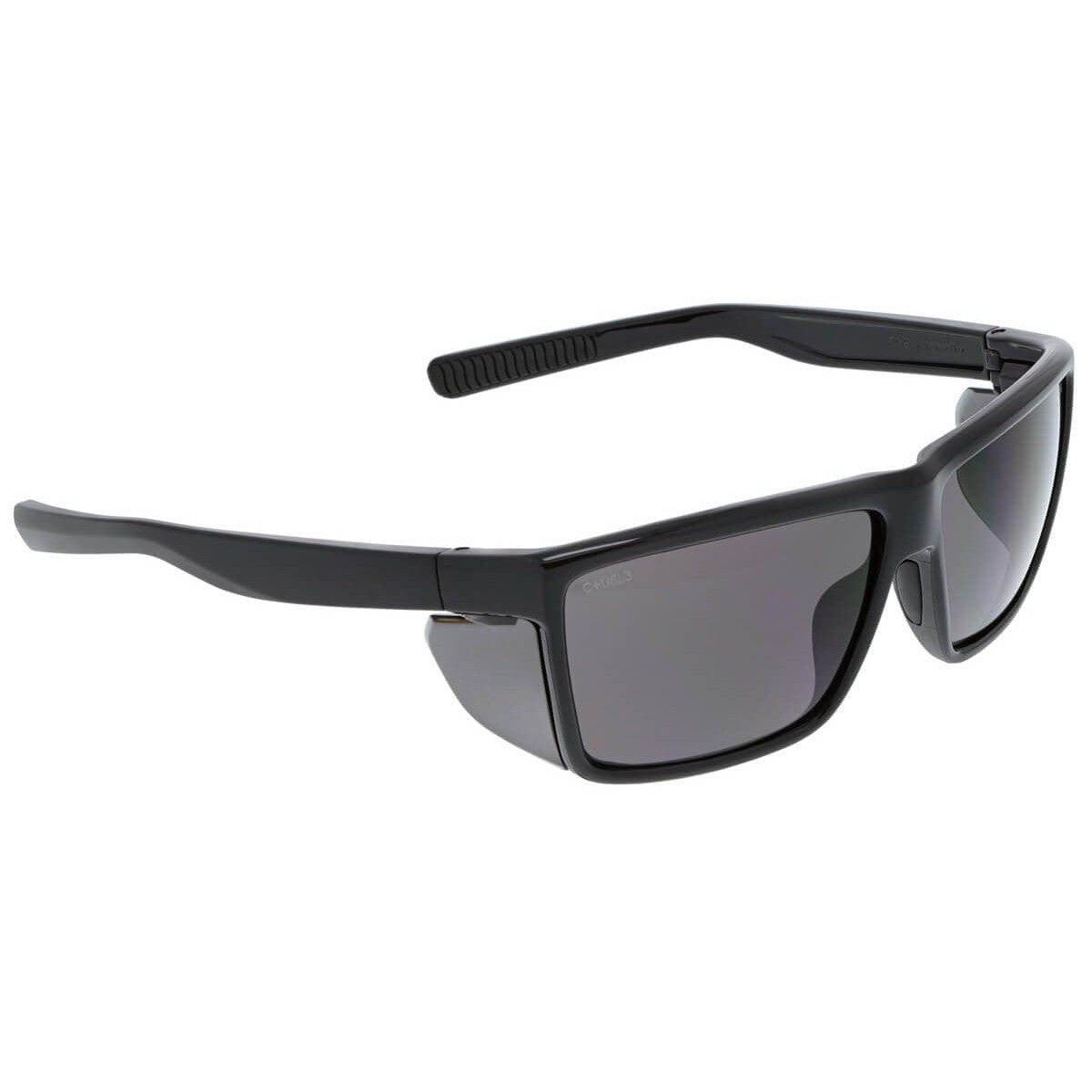 MCR Safety Swagger SR2 Safety Glasses with Black Frame and Gray Lens SR212 - Side View