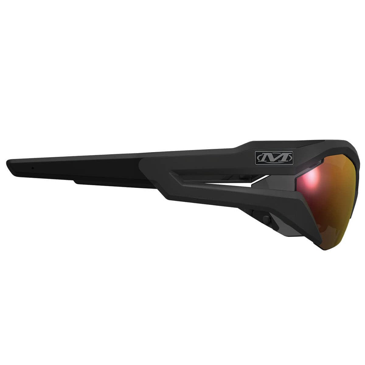 Mechanix Wear Type-V Safety Glasses with Grey Frame and Fire Mirror Anti-Fog Lens VVS-21AH-BU - Side View