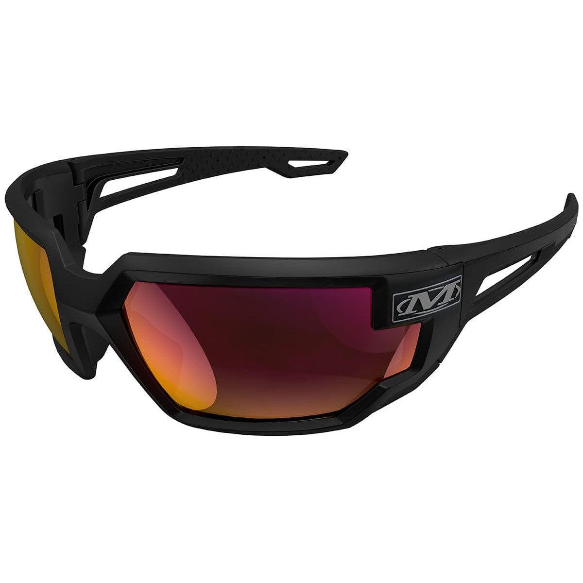 Mechanix Wear Type-X Safety Glasses with Black Frame and Fire Mirror Anti-Fog Lens VXS-21AE-BU