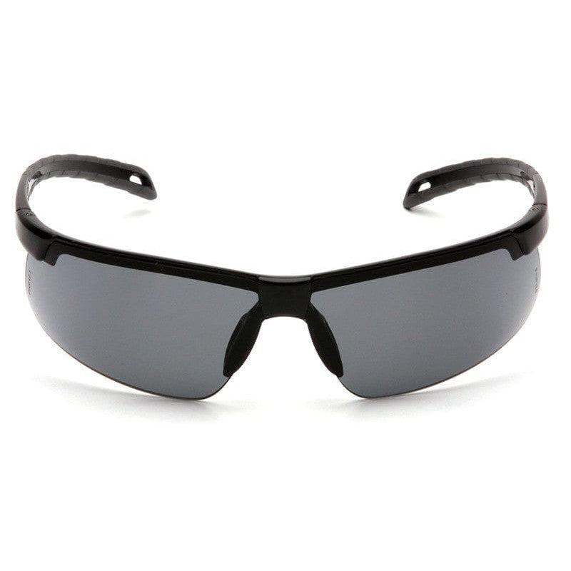 Pyramex Ever-Lite Safety Glasses with Black Frame and Gray Anti-Fog Lenses - Front View