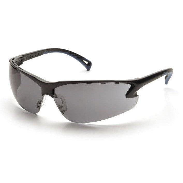 Pyramex Venture 3 Safety Glasses with Black Frame and Gray Anti-Fog Lens SB5720DT