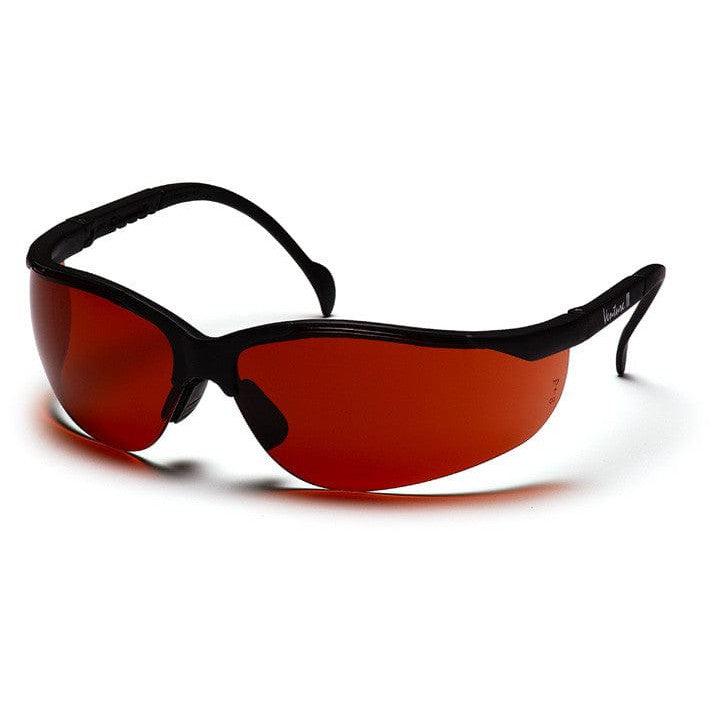 Pyramex Venture 2 Safety Glasses with Black Frame and Sun Block Bronze Lens SB1835S