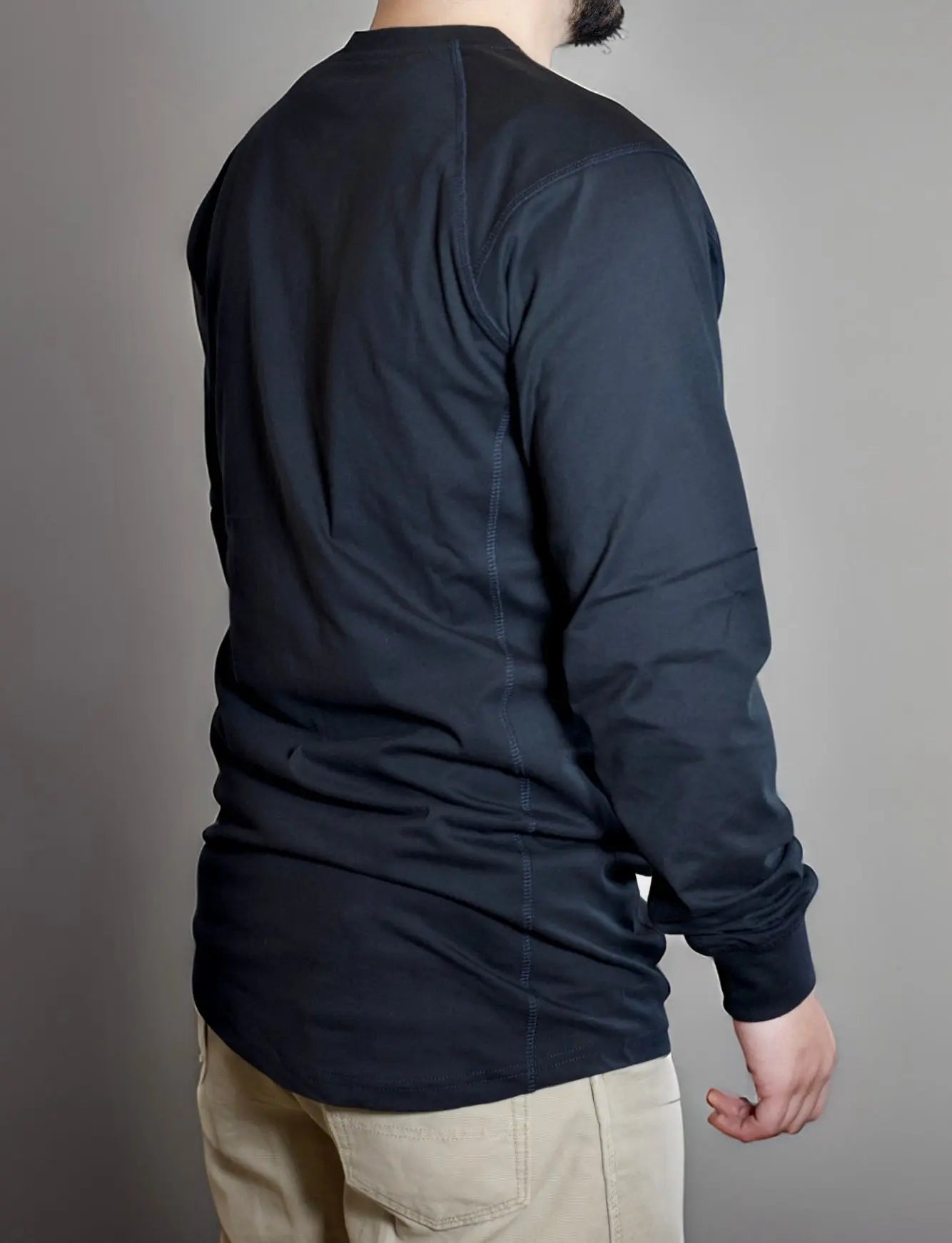 Static FR Flame-Resistant Shirt 3-Button Henley - Black-Safety Glasses USA-8