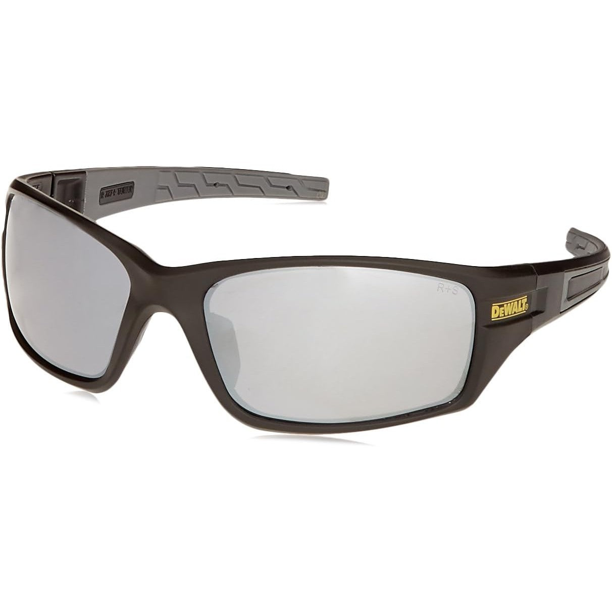 DeWalt Auger DPG101-6D Safety Glasses Black Frame with Silver Mirror Lenses