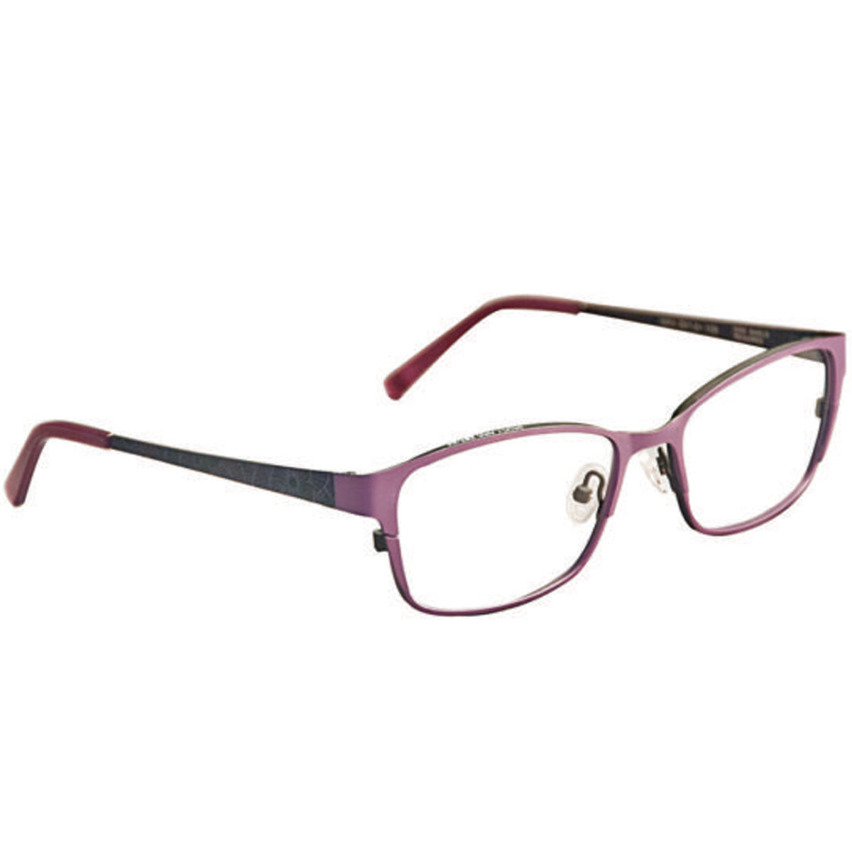 ArmouRx 7103 women's purple metal full-rim rectangular prescription safety glasses.