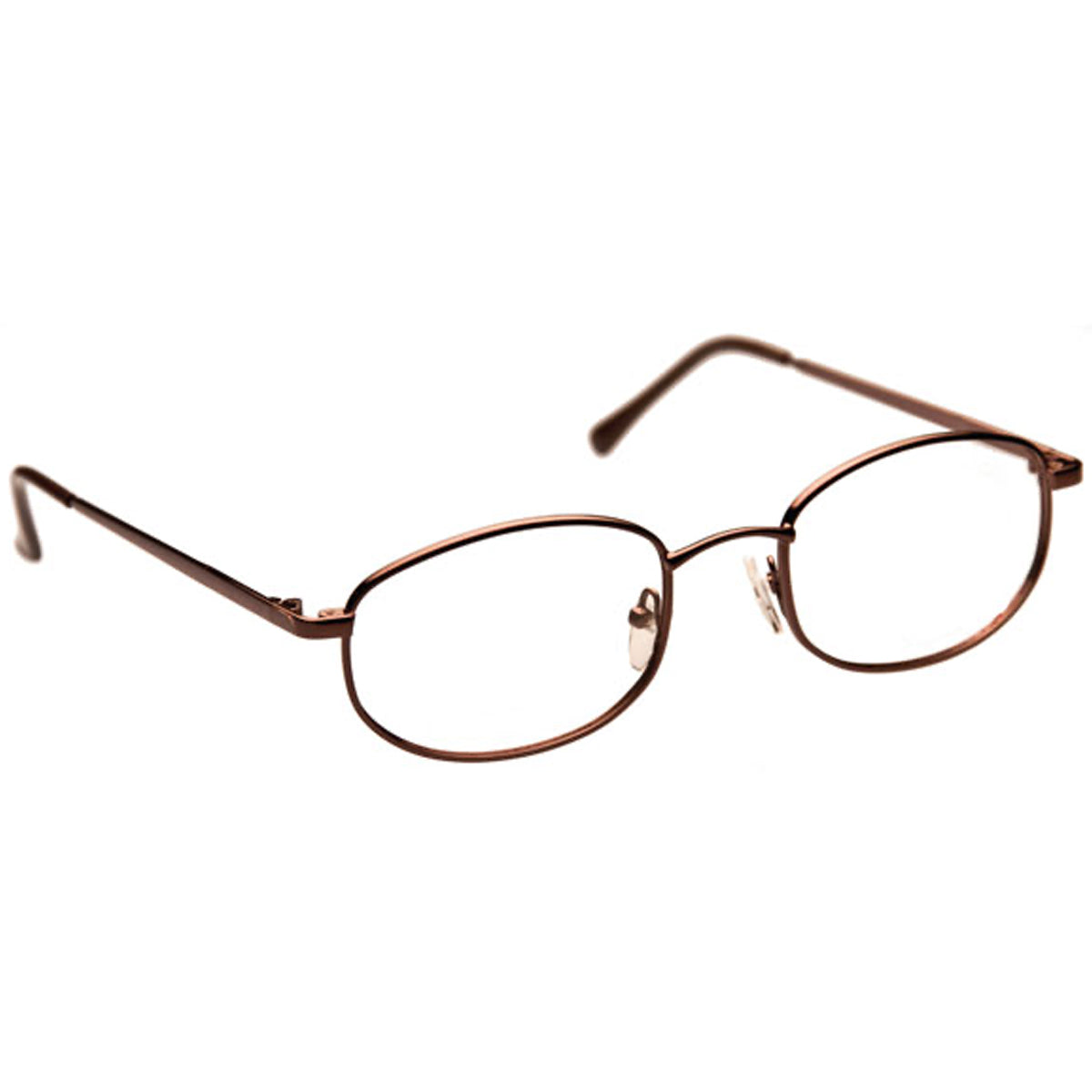 ArmouRx 7701 brown metal full-rim prescription safety glasses, 49mm lens width.