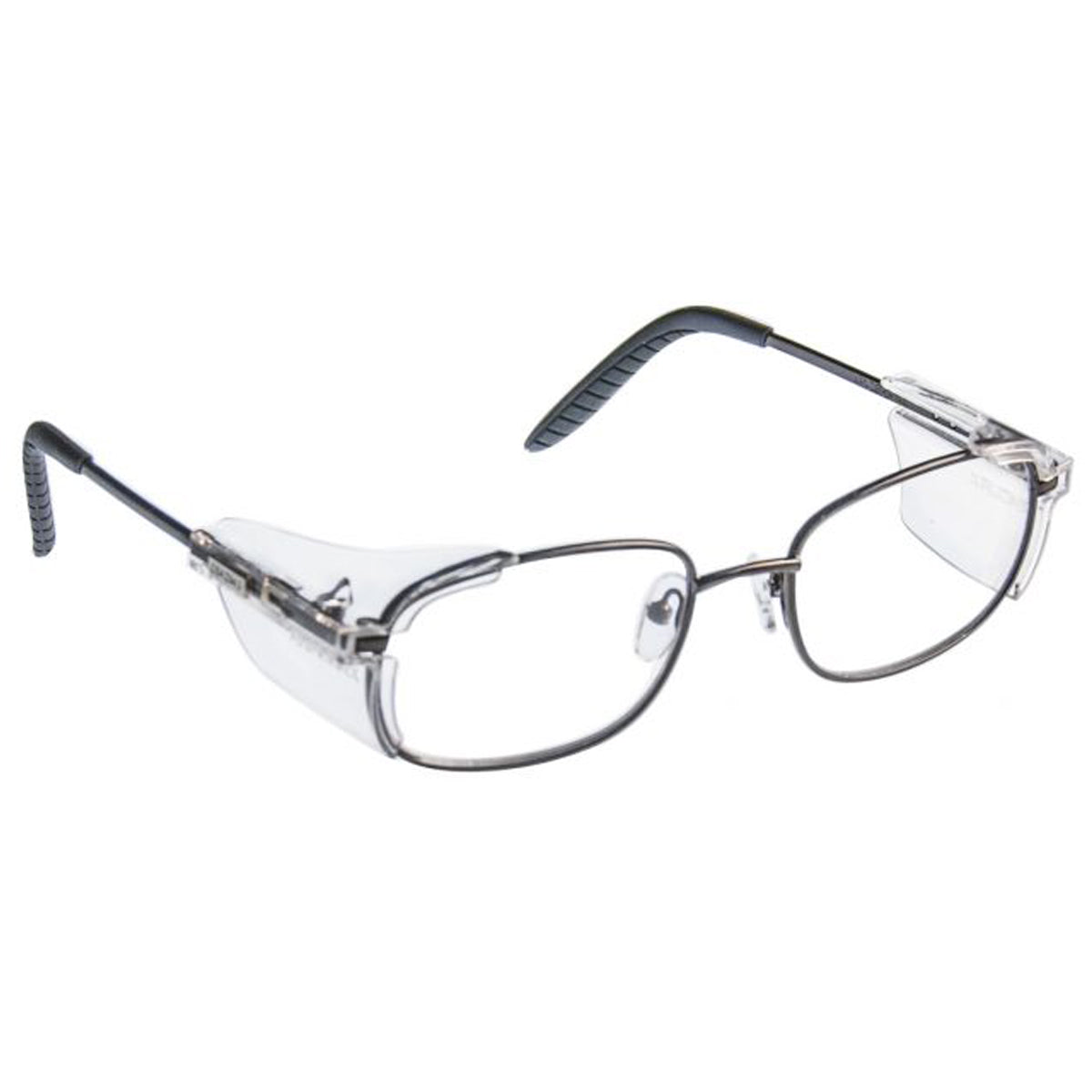 ArmouRx 3002P brown metal rectangle prescription safety glasses with permanent side shields.