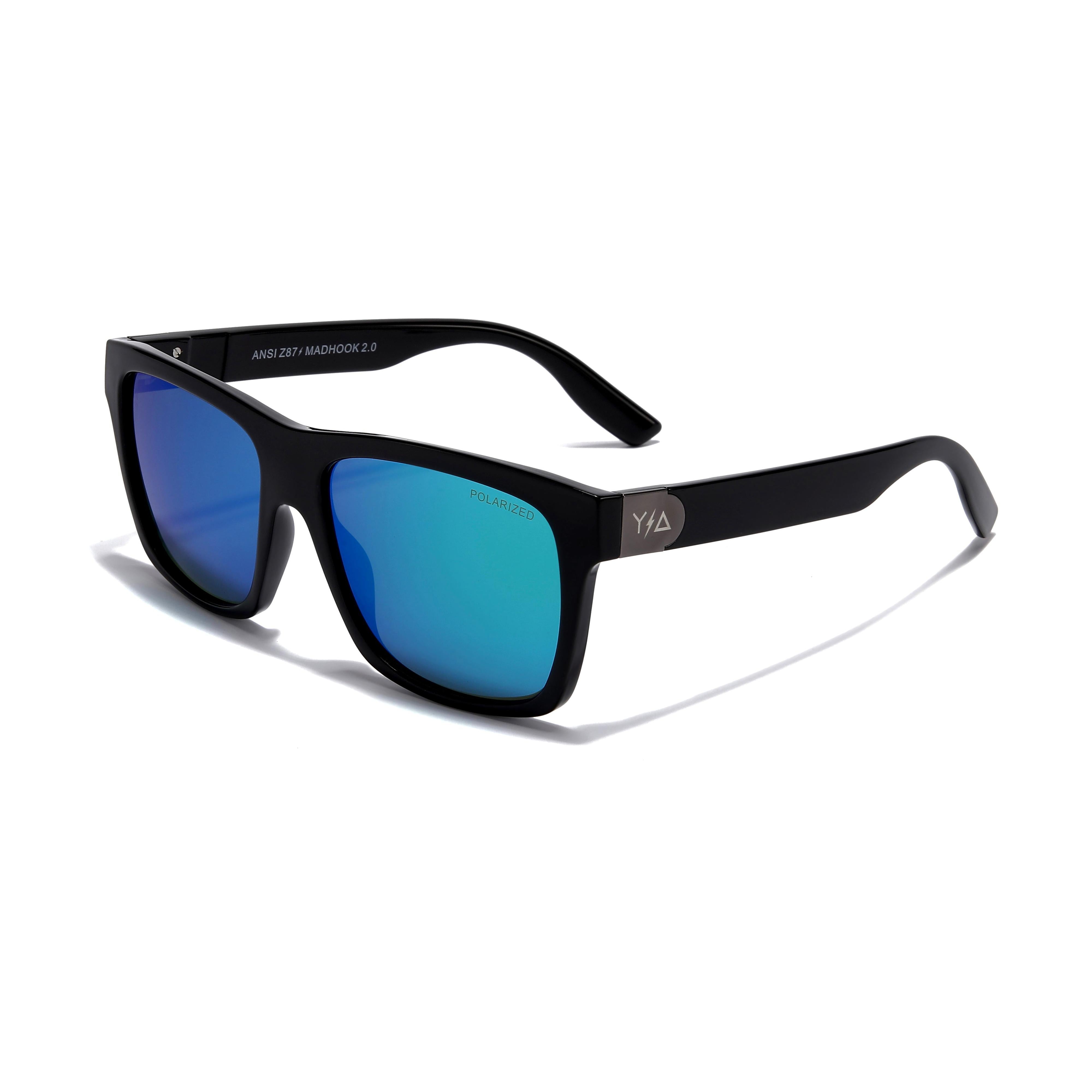 Wye Delta Z87 MADHOOK2.0 LR: Green Revo Polarized Safety Glasses-Safety Glasses USA-1