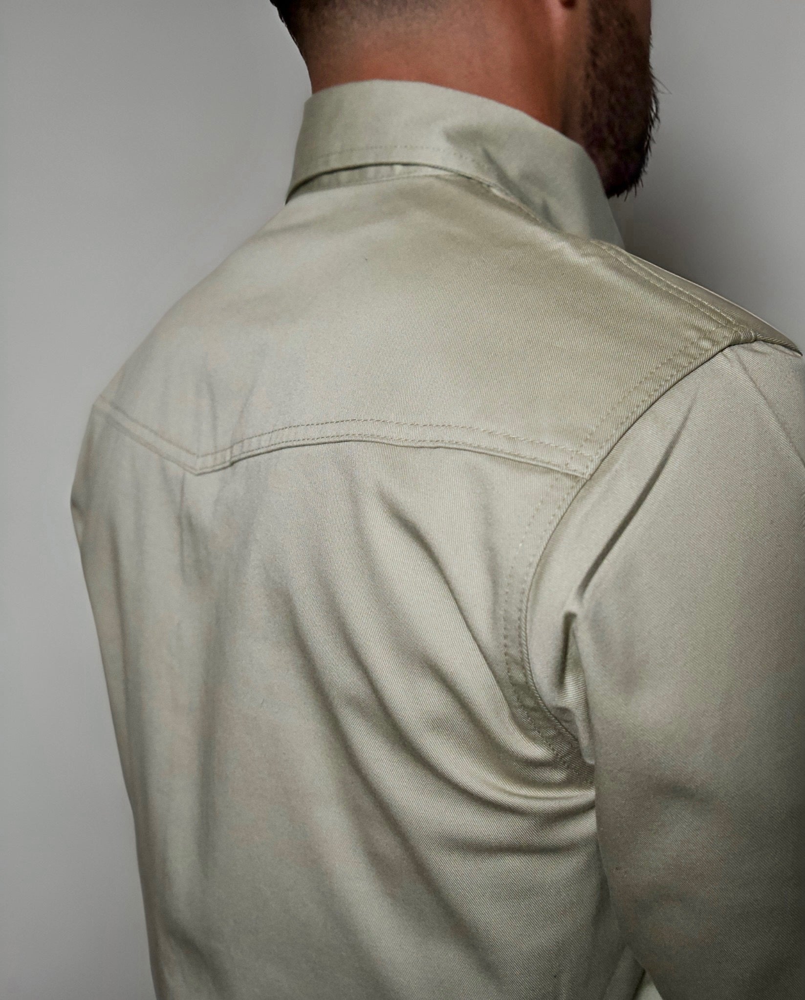 Static FR Flame-Resistant Shirt Western Style Pearl Snap - Khaki-Safety Glasses USA-4