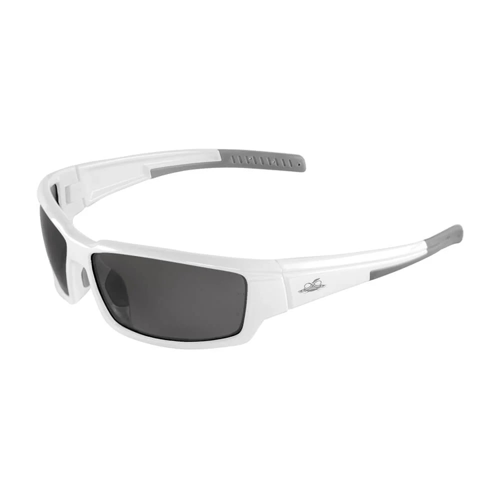 Bullhead Maki Safety Glasses-BH14183AF-White Frame - Smoke Anti-Fog Lens-Safety Glasses USA-14