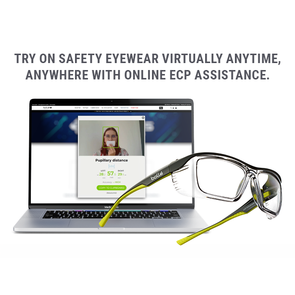 Bolle Safety Seamless Vision Voucher Gives You Access to the Bolle Safety Seamless Vision Program to virtually try on frames and order prescription safety glasses