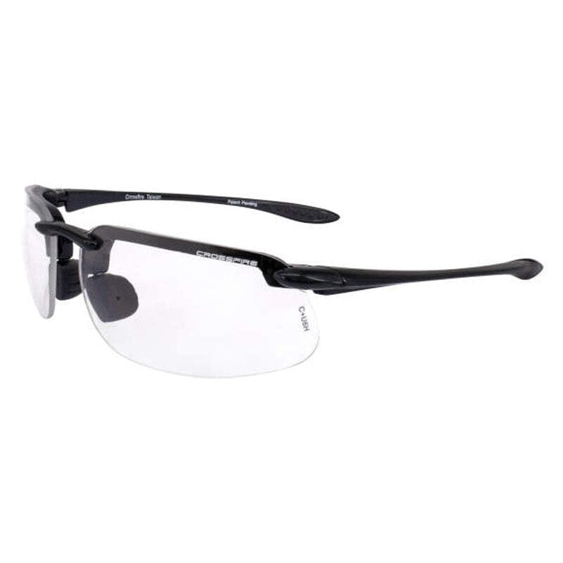 Crossfire ES4 Safety Glasses with Shiny Pearl Gray Frame and Clear Lens-CF-2164-Safety Glasses USA-1