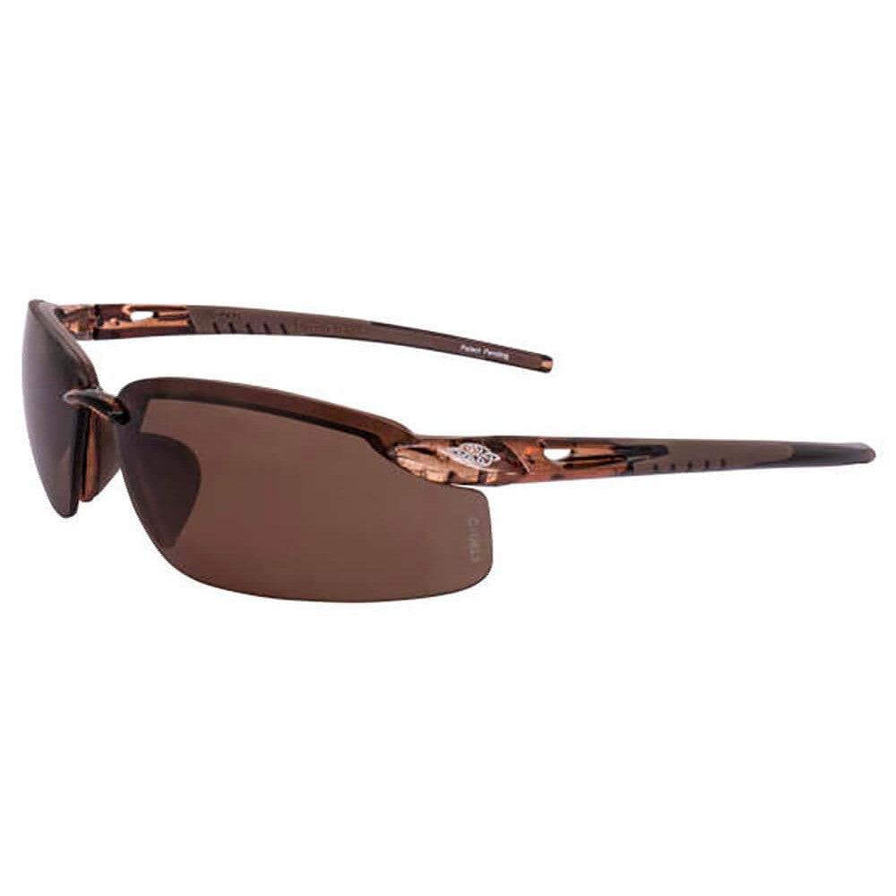 Crossfire ES5 Safety Glasses with Crystal Brown Frame and Polarized Brown Lens-CF-291113-Safety Glasses USA-1
