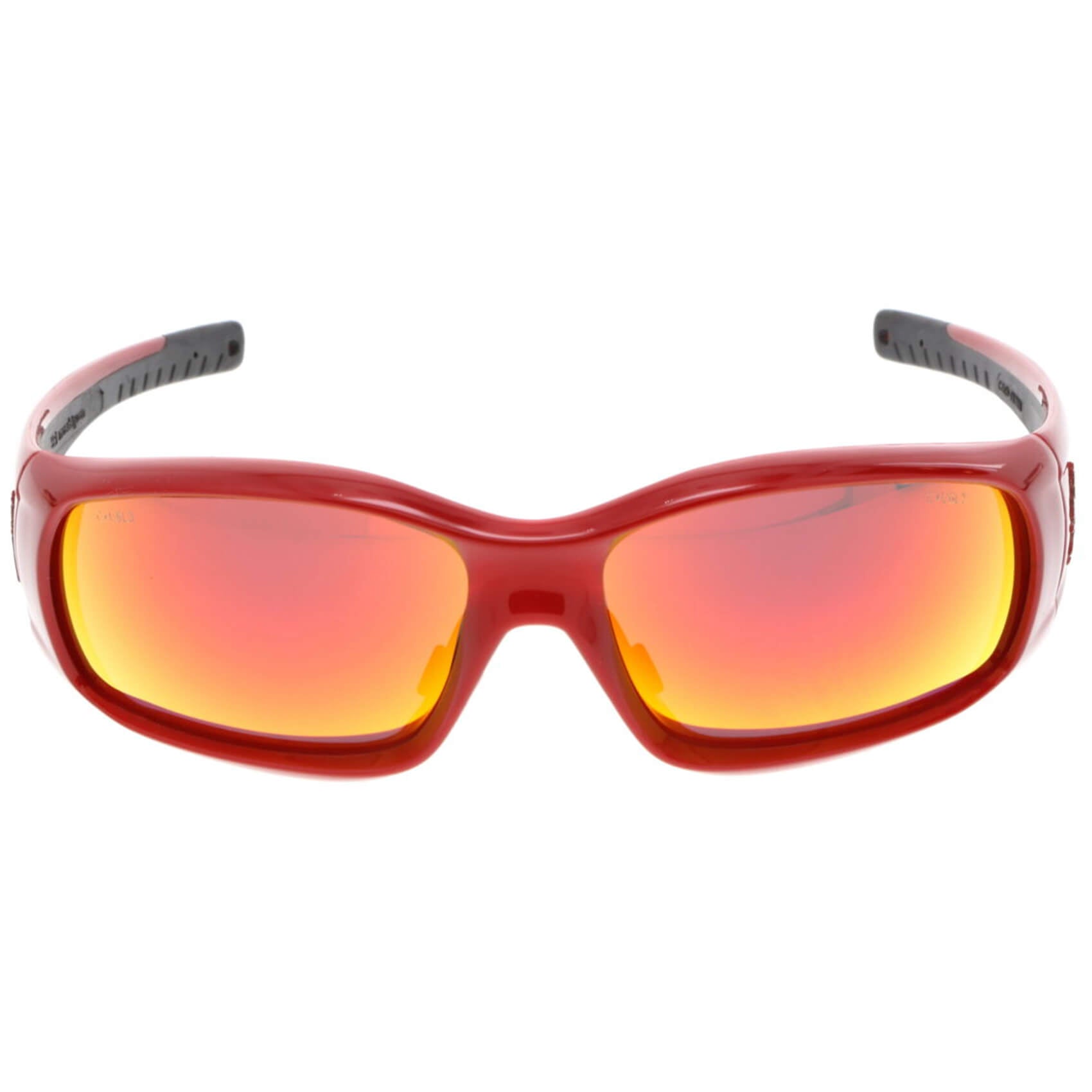 MCR Safety Swagger Safety Glasses with Red Frame and Fire Mirror Lens-Safety Glasses USA-2