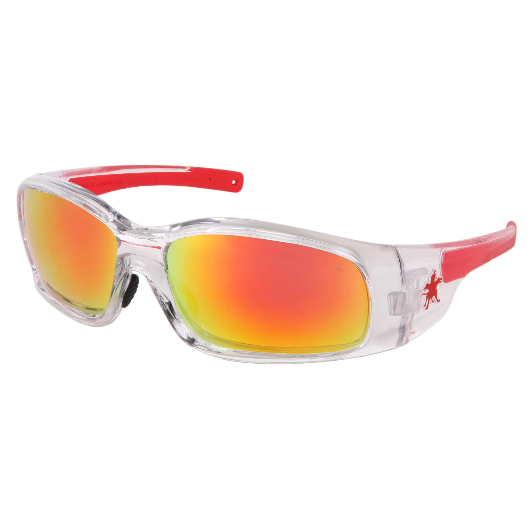 MCR Safety Swagger Safety Glasses with Clear Frame and Fire Mirror Lens-Safety Glasses USA-1