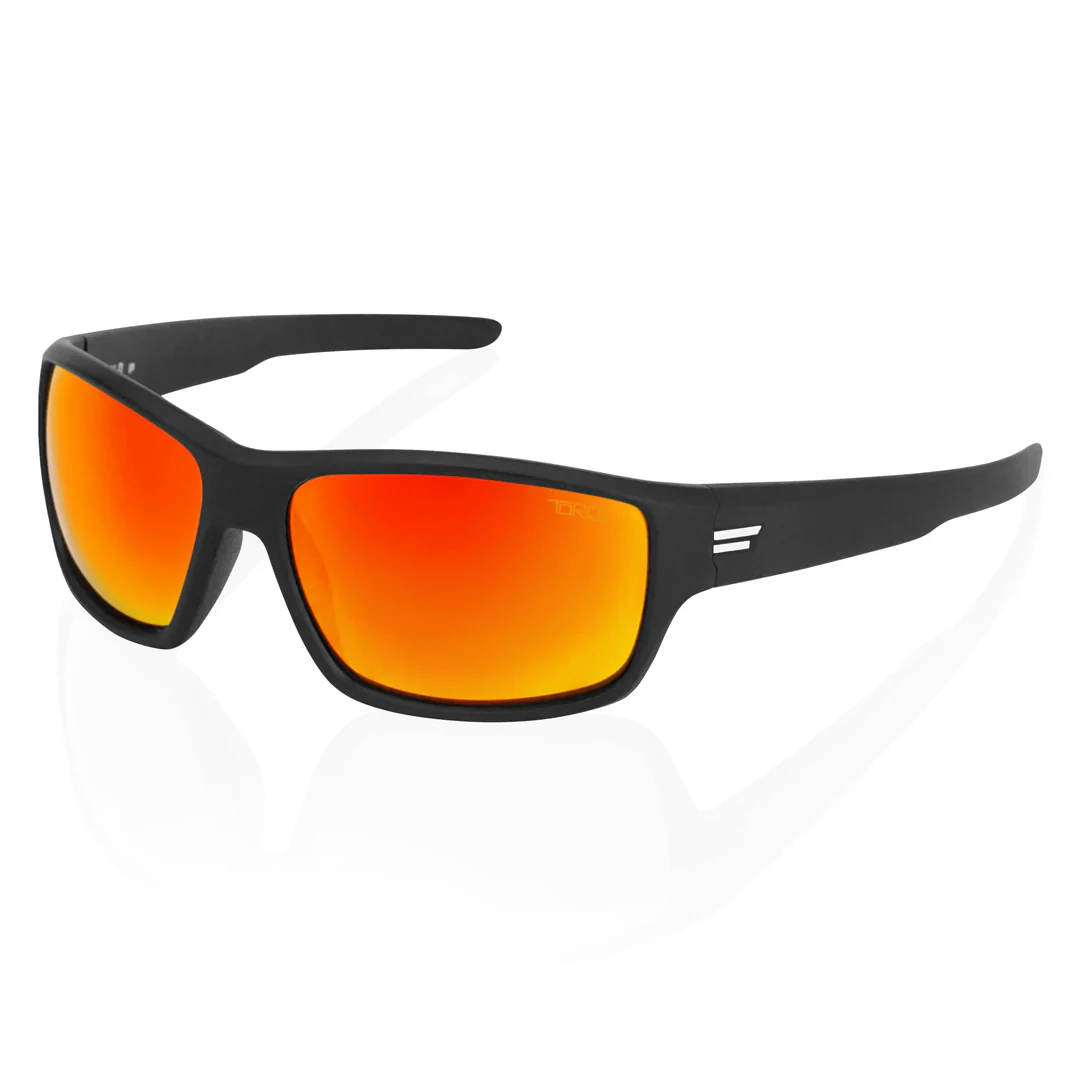 TOROE FIELD Polarized Sunglasses-FIELD-MBLK-W-RED-White-9