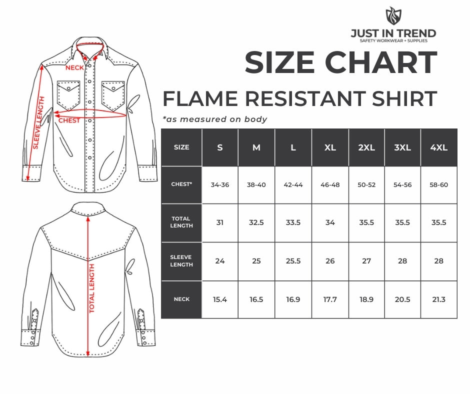 Just In Trend Flame-Resistant Western Style Two-Tone Shirt