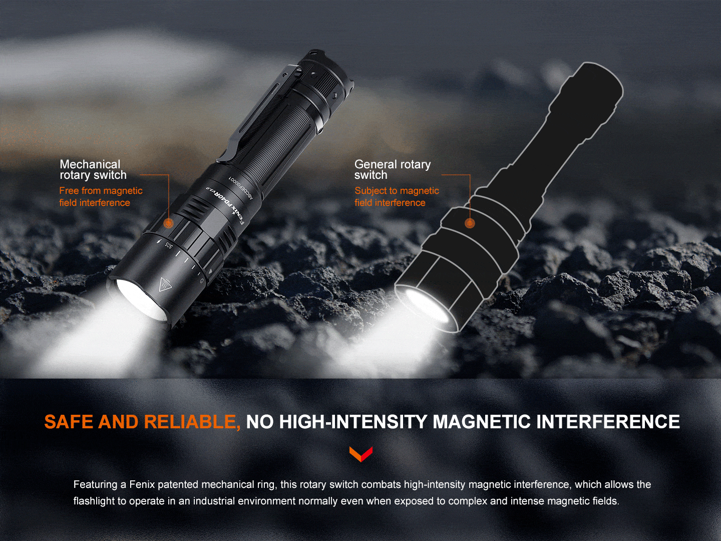 Fenix PD40R V3 Rechargeable Flashlight-sku-45576312521000-Safety Glasses USA-12