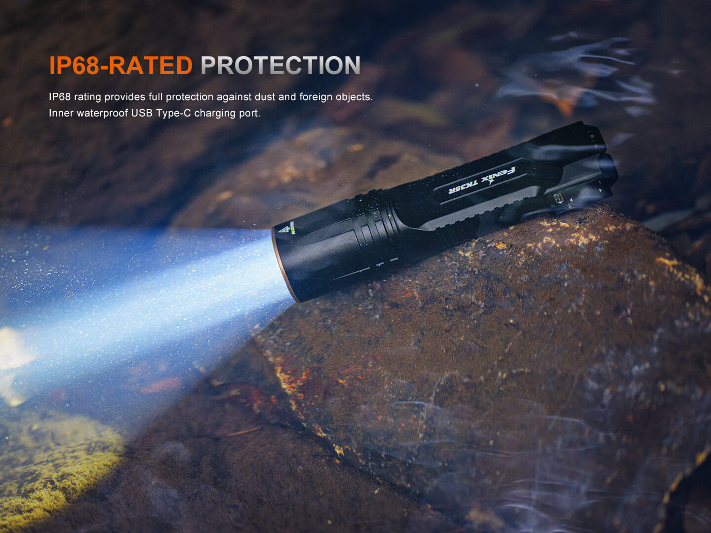 Fenix TK35R Rechargeable High-Performance Tactical Flashlight with UV Output-Safety Glasses USA-15