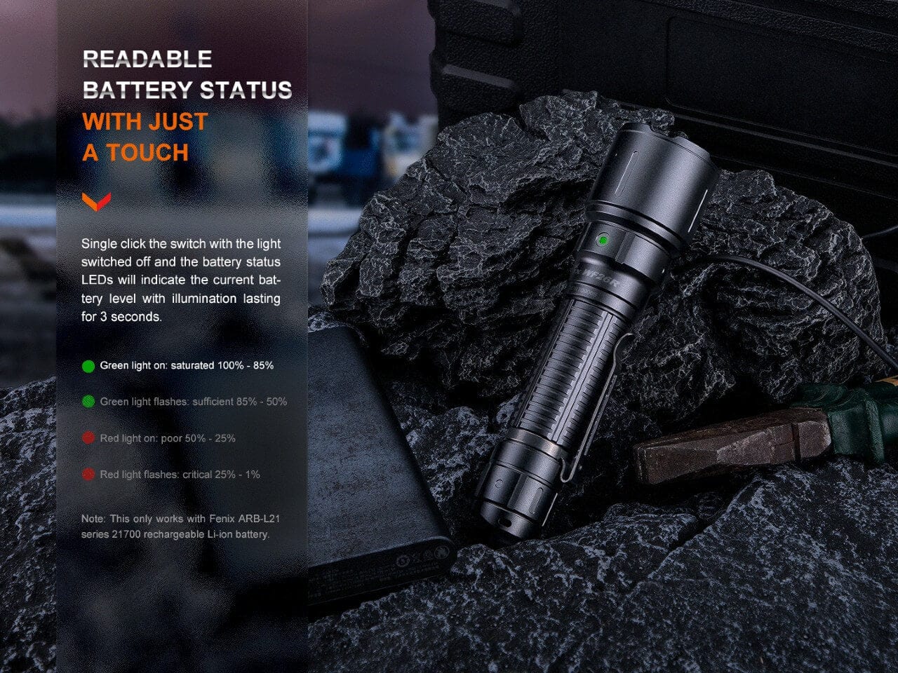 Fenix WF26R Cradle Charging LED Work Flashlight-sku-44858687717672-Safety Glasses USA-16