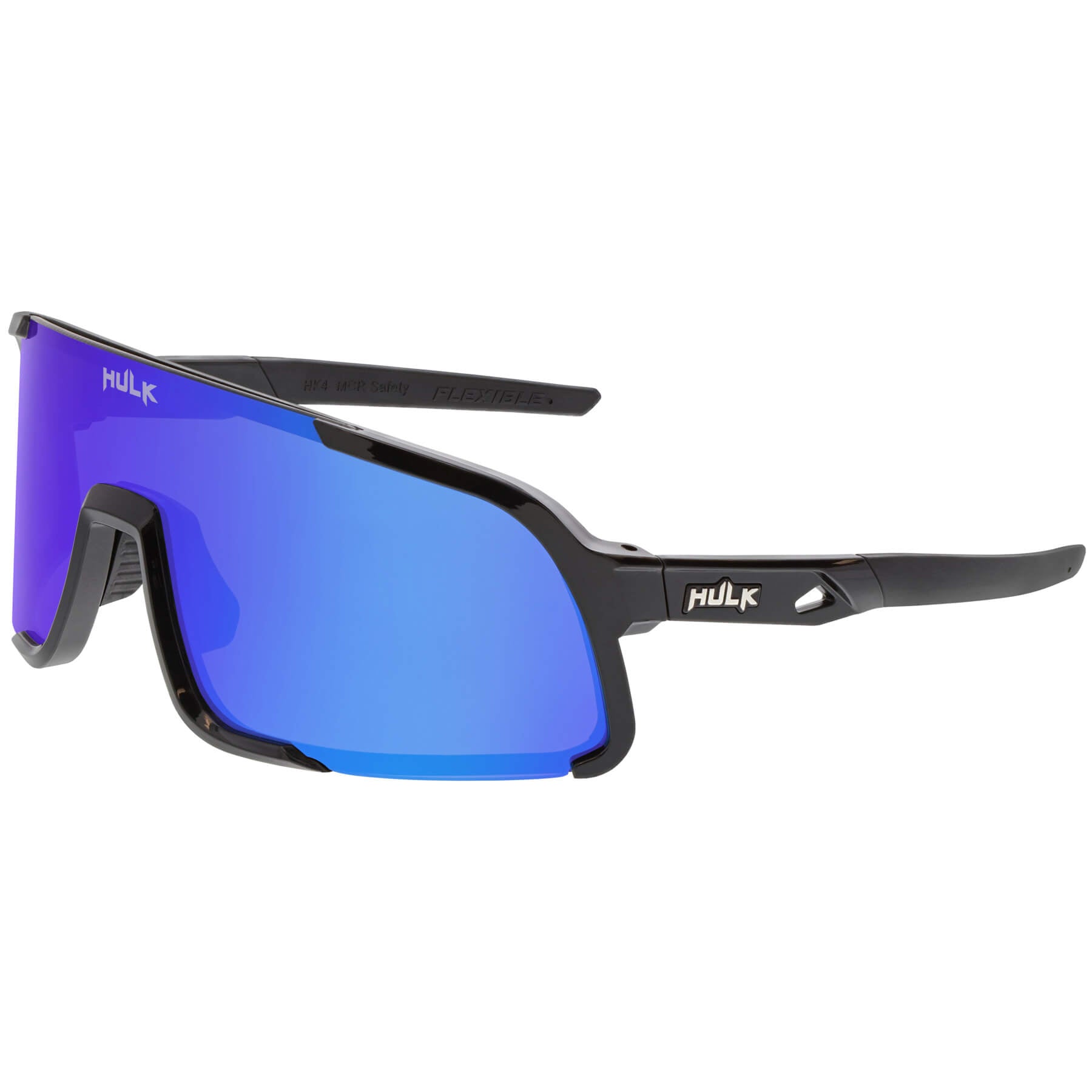 MCR Safety Hulk HK4 Retro Safety Glasses-HK418BP-Black Frame - Blue Mirror MAX3 Hard Coat Lens-Safety Glasses USA-1