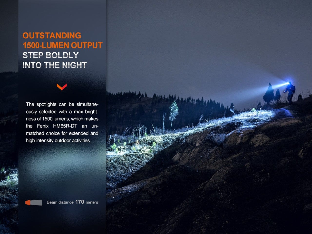 Fenix HM65R-DT Trail Running LED Headlamp--Safety Glasses USA-12