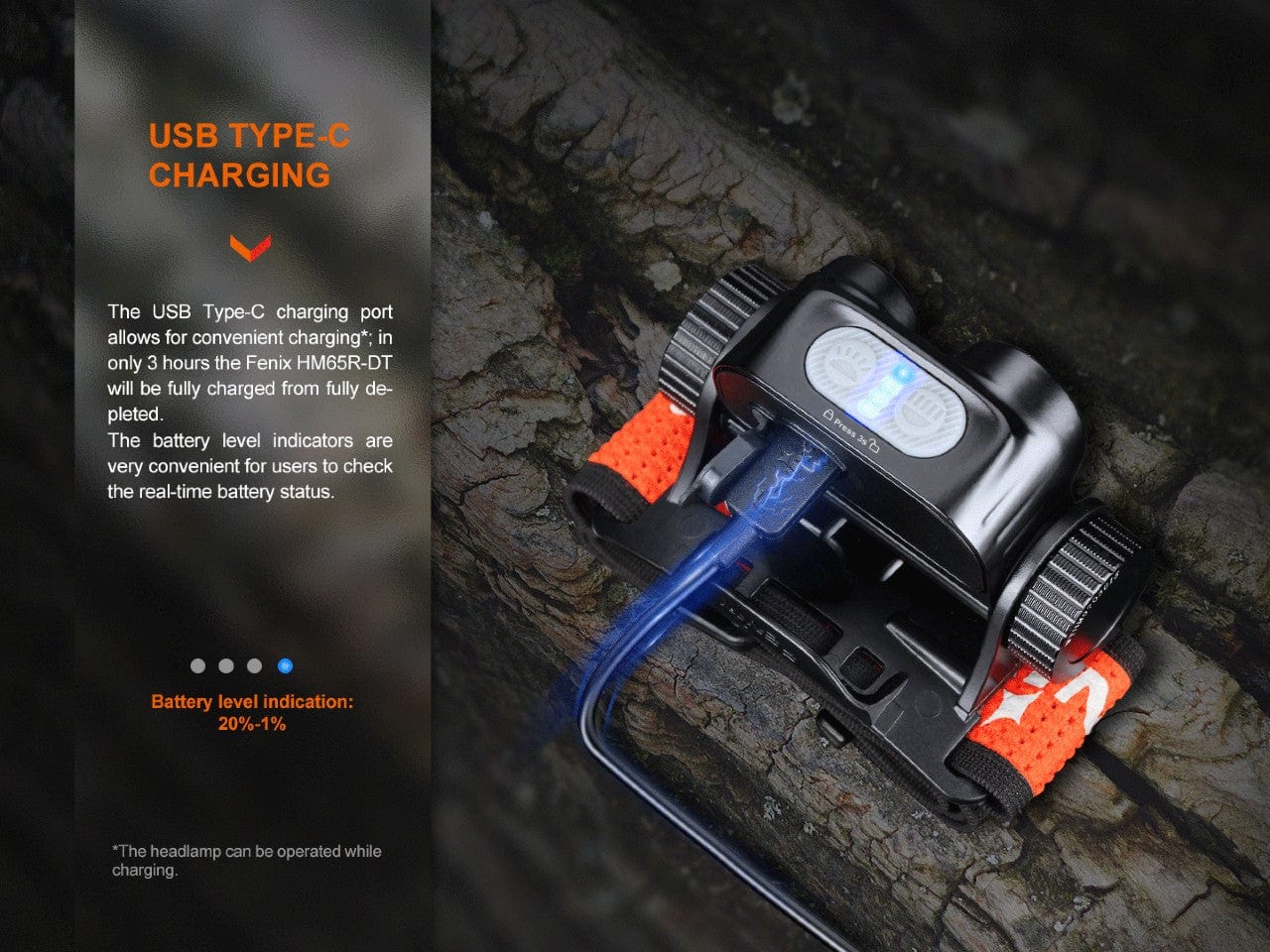 Fenix HM65R-DT Trail Running LED Headlamp--Safety Glasses USA-7