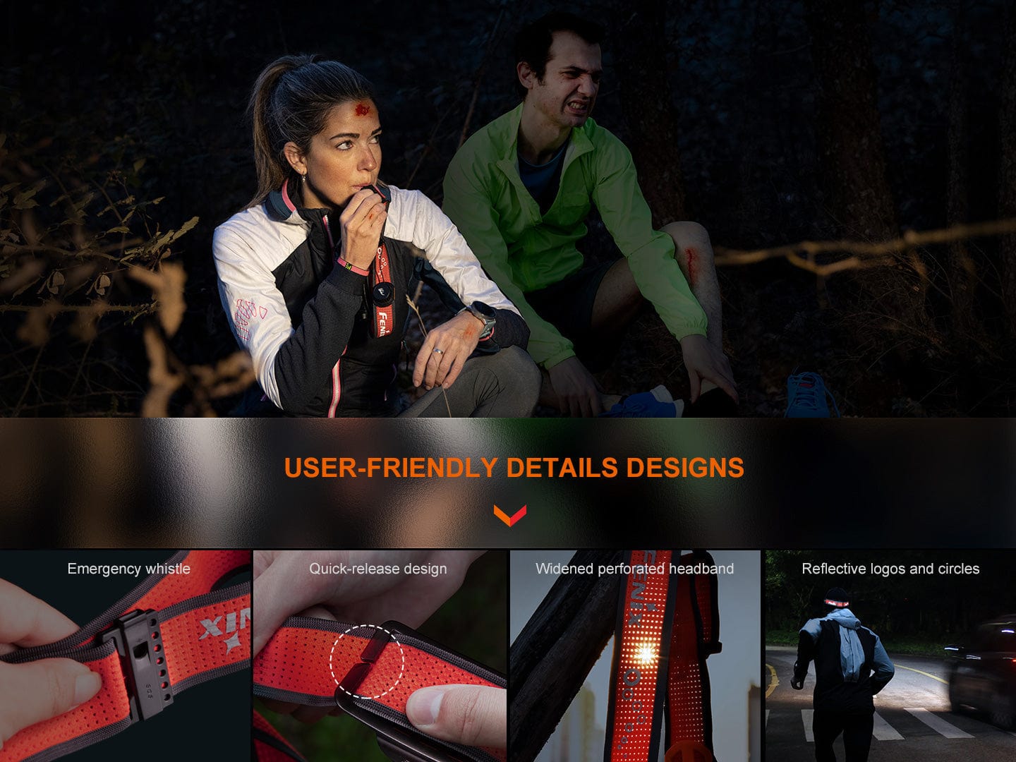 Fenix HM65R-T V2 Rechargeable Lightweight Trail Running Headlamp--Safety Glasses USA-9
