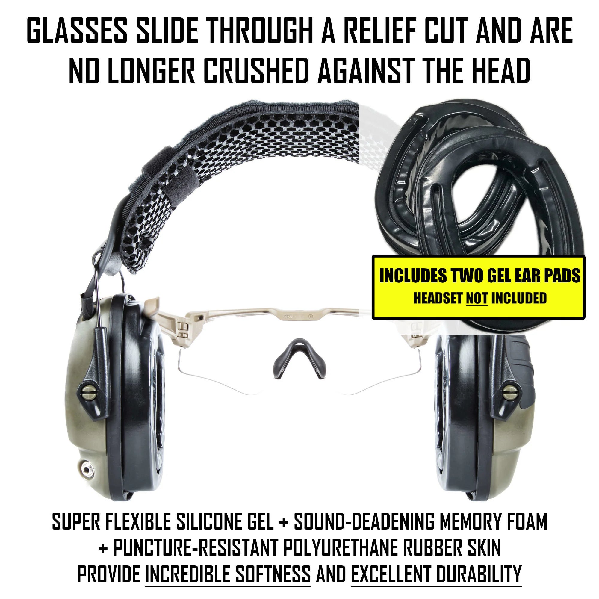 Noisefighters SightLines Gel Ear Pads For Earmuffs
