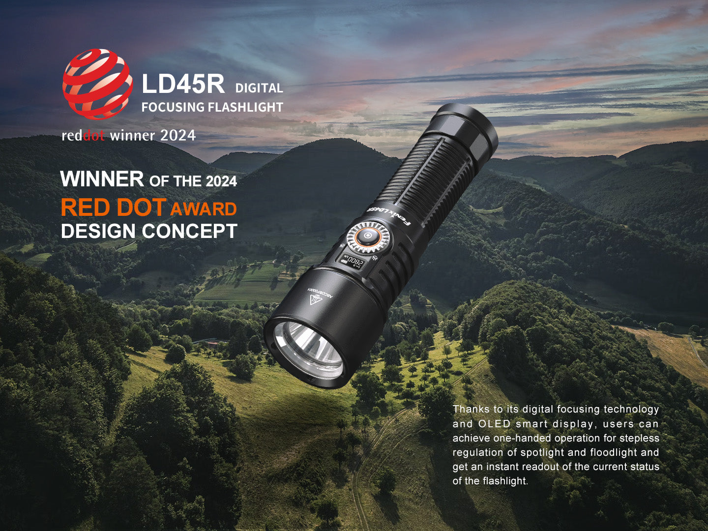 Fenix LD45R Digital Focus Rechargeable LED Flashlight-FX-LD45R-Safety Glasses USA-5