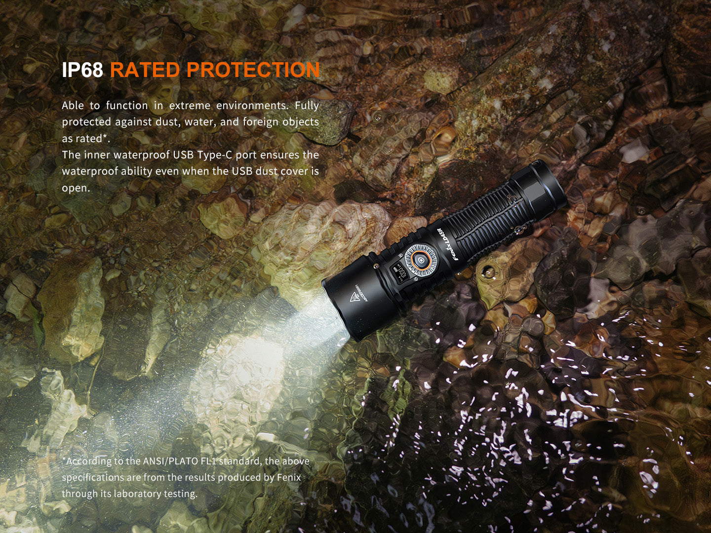 Fenix LD45R Digital Focus Rechargeable LED Flashlight-FX-LD45R-Safety Glasses USA-14