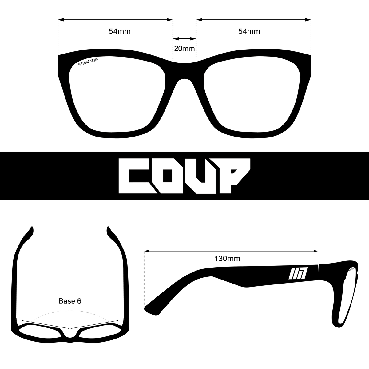Method Seven Coup HPS Premium Black Grow Room Glasses