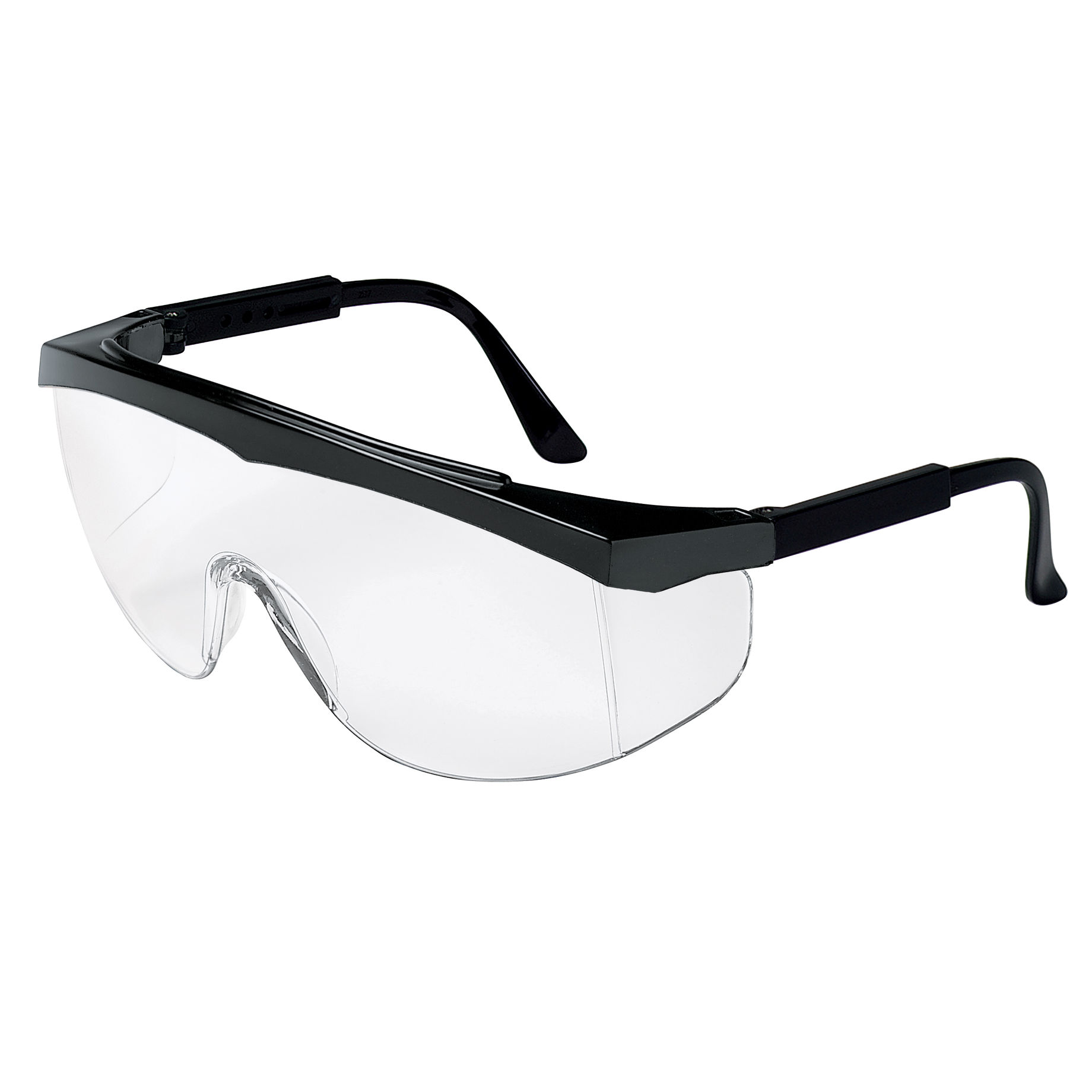 MCR Safety SS1 Safety Glasses SS110 Black Frame with Clear Lens