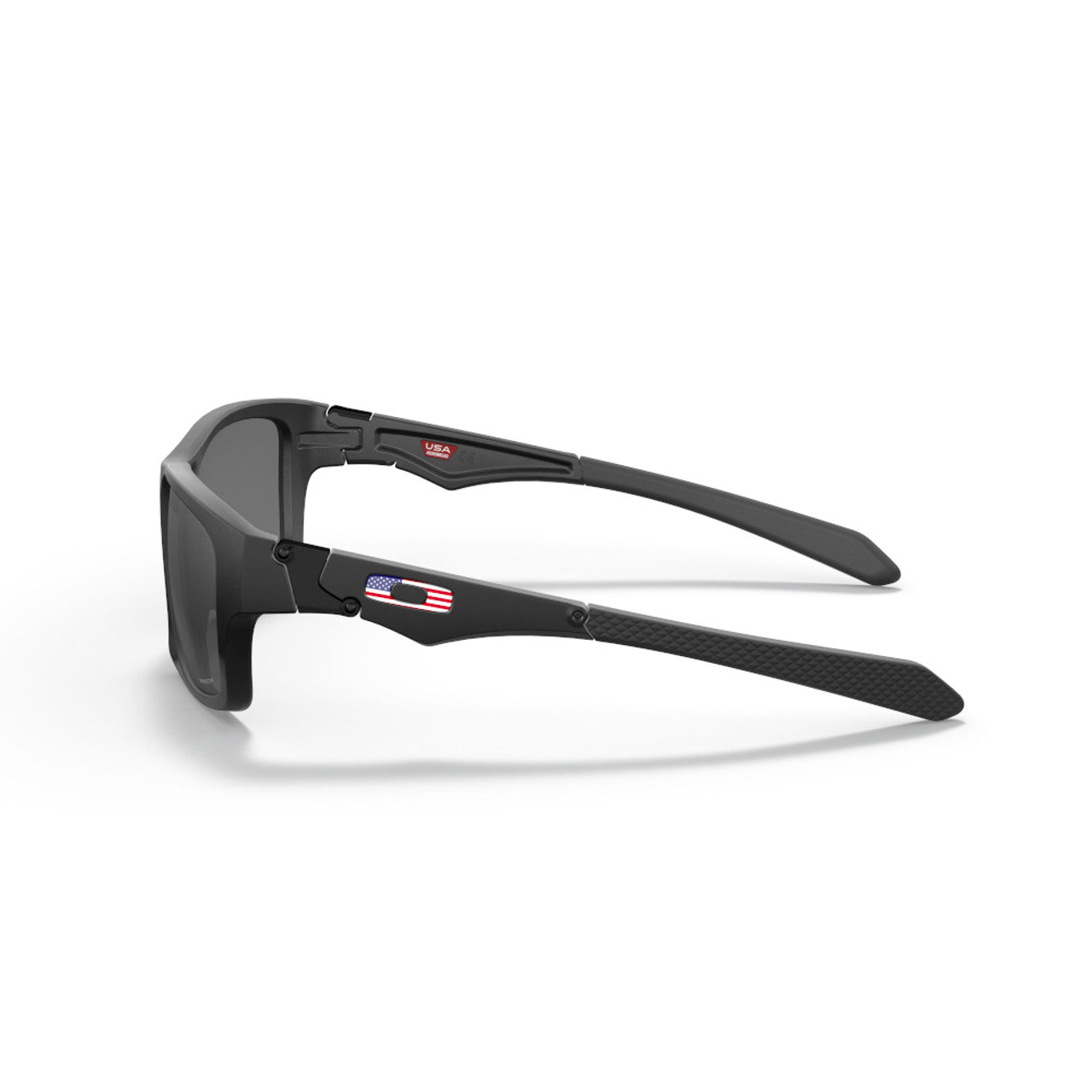 OAKLEY SI Jupiter Squared USA Flag Matte Black Sunglasses OO9135-3356 Left Temple View