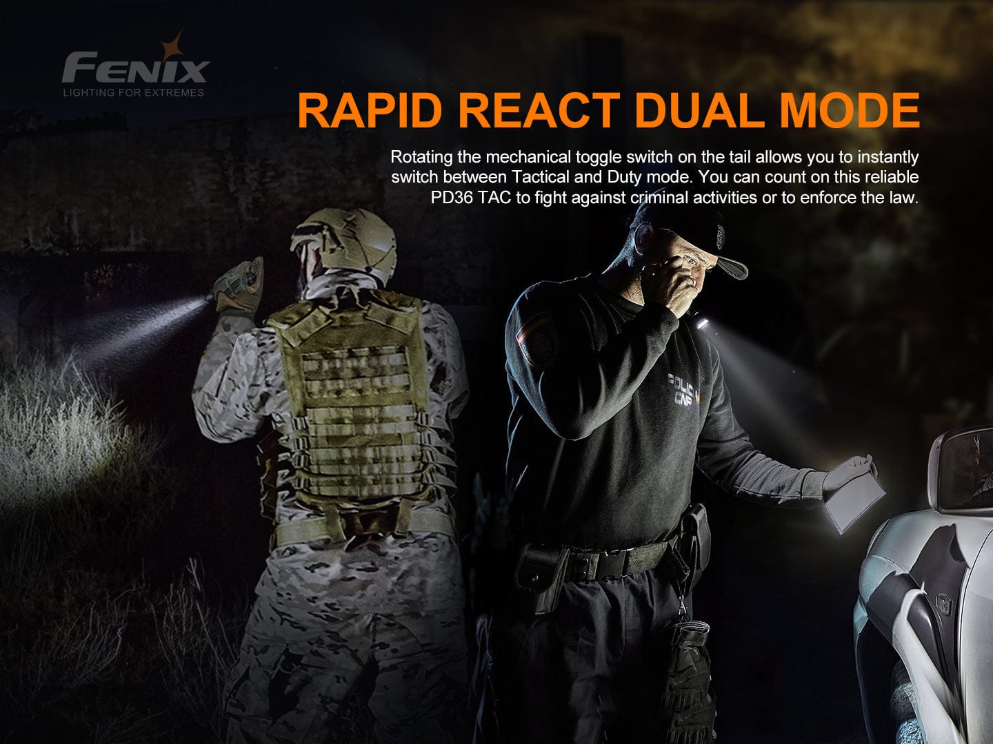 Fenix PD36 TAC Tactical Flashlight - 3000 Lumens-sku-44858620772648-Safety Glasses USA-2
