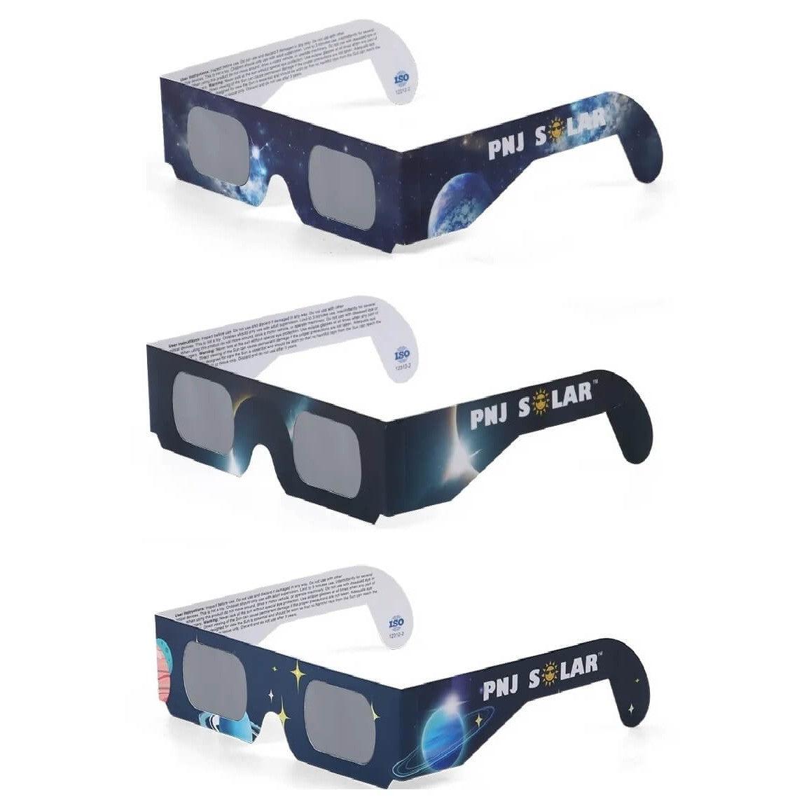 PNJ Eclipse Glasses ISO Certified Solar Eclipse Glasses - Mixed 10-Pack-PNJ-MIX-10-Safety Glasses USA-1