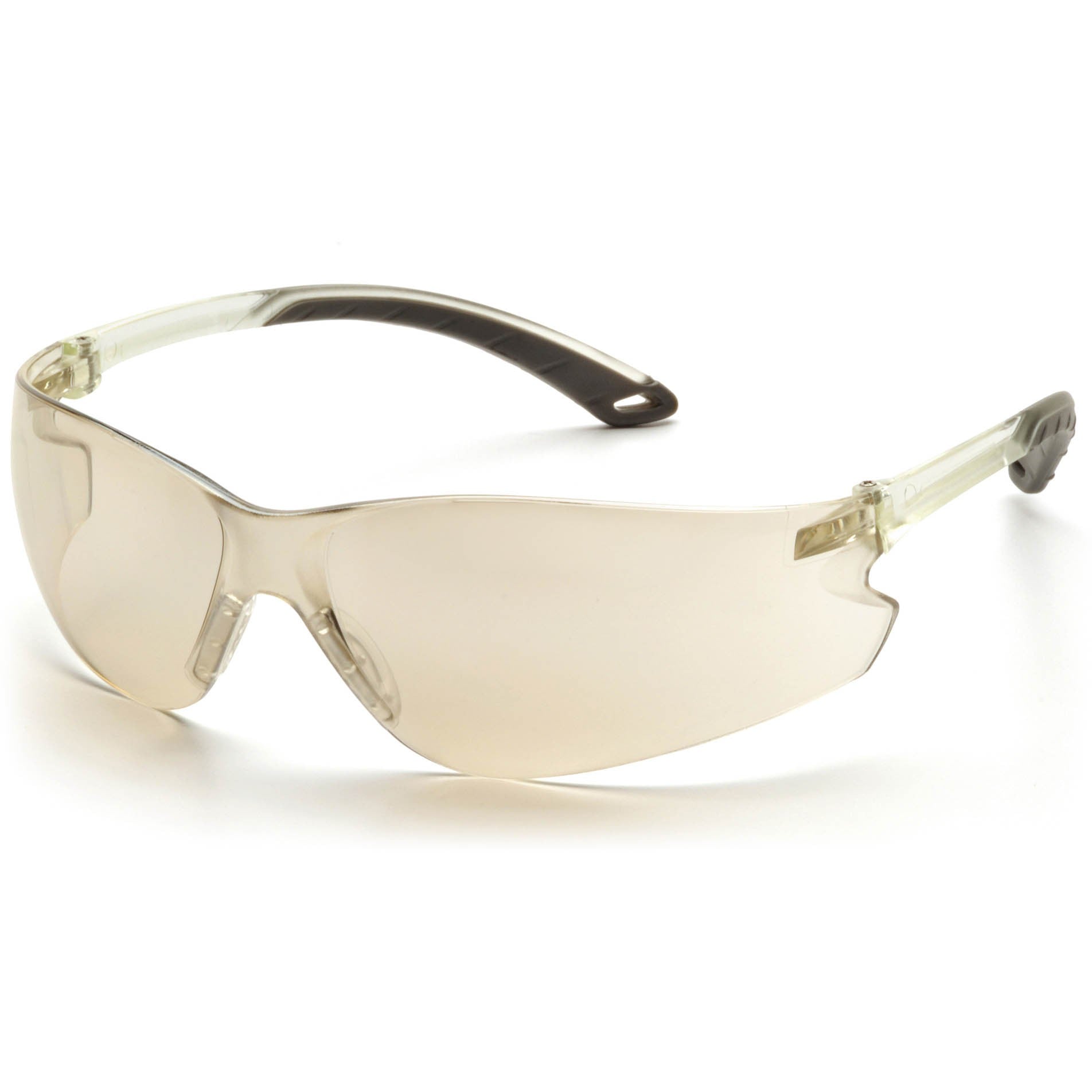 Pyramex S5880S Itek Safety Glasses Clear Temples Indoor-Outdoor Mirror Lenses