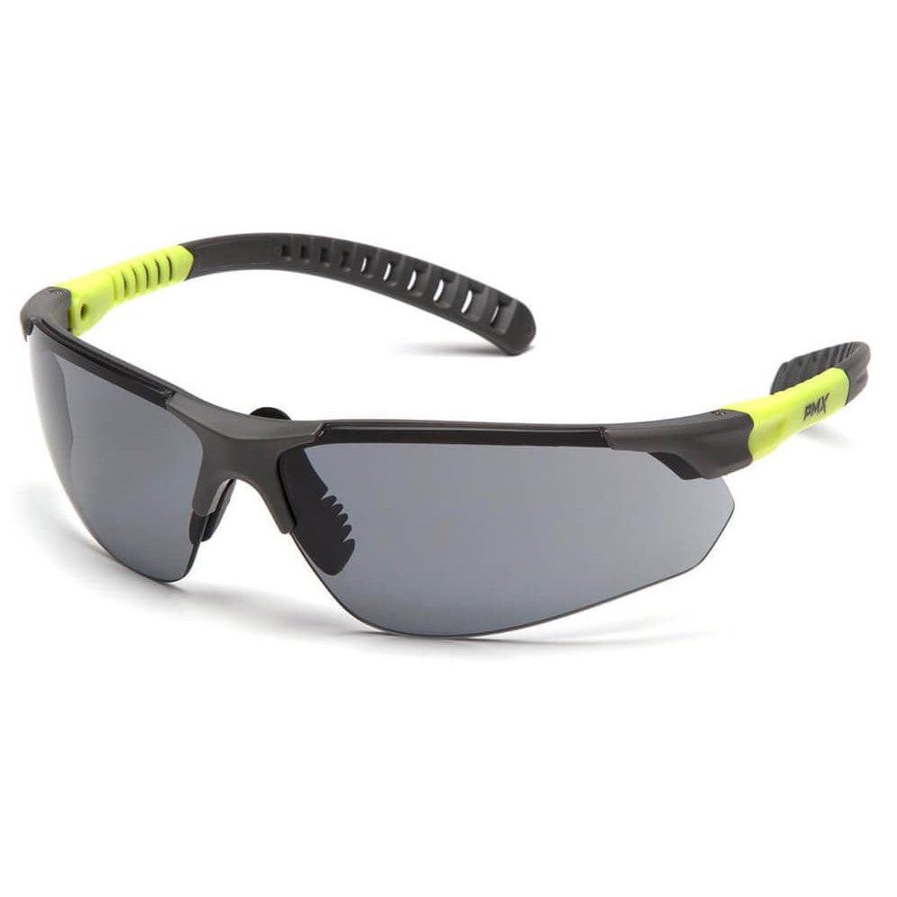 Pyramex Sitecore Safety Glasses with Gray/Lime Frame and Gray Lens-SGL10120D-Safety Glasses USA-1