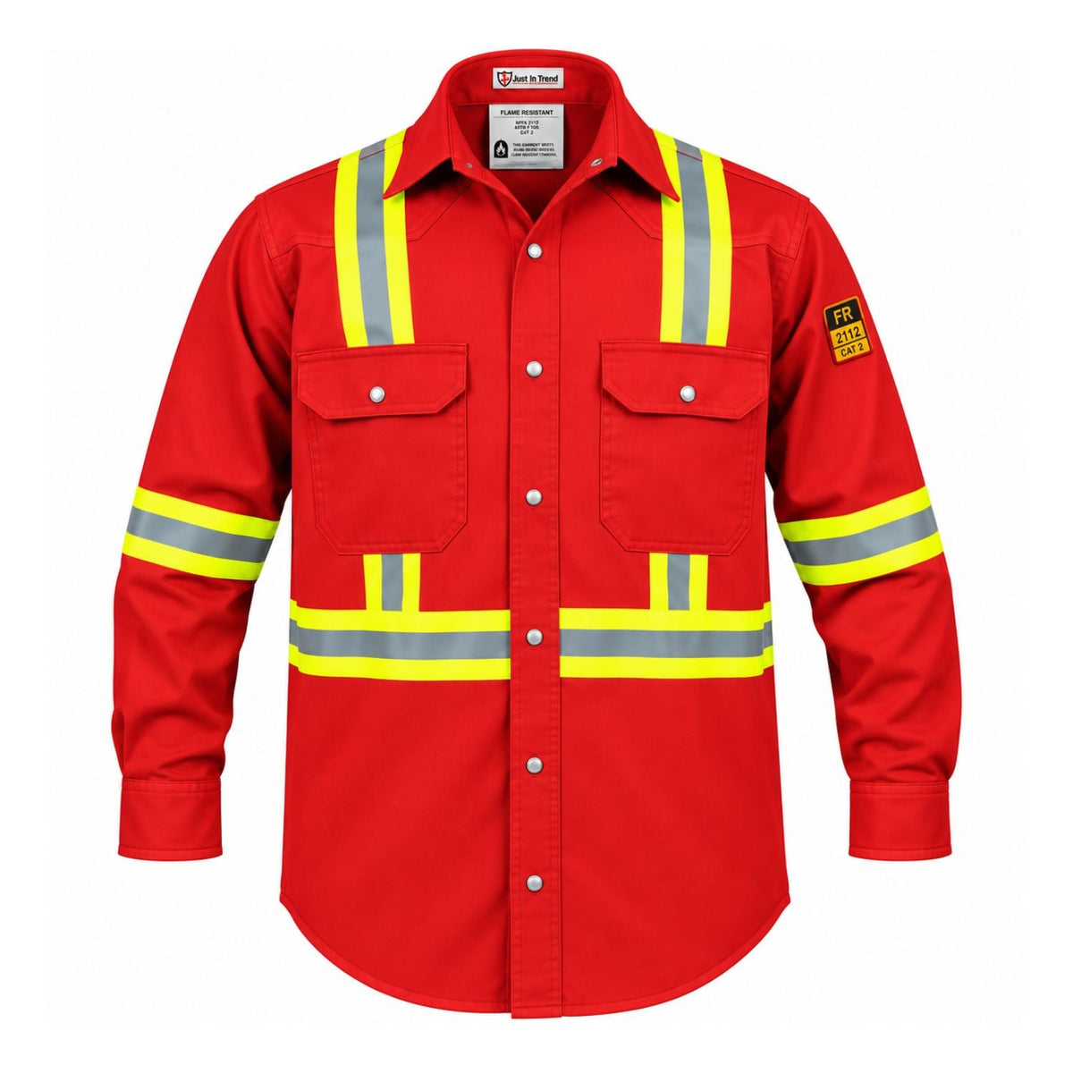 Just In Trend Flame-Resistant High-Visibility Shirt 100% Cotton