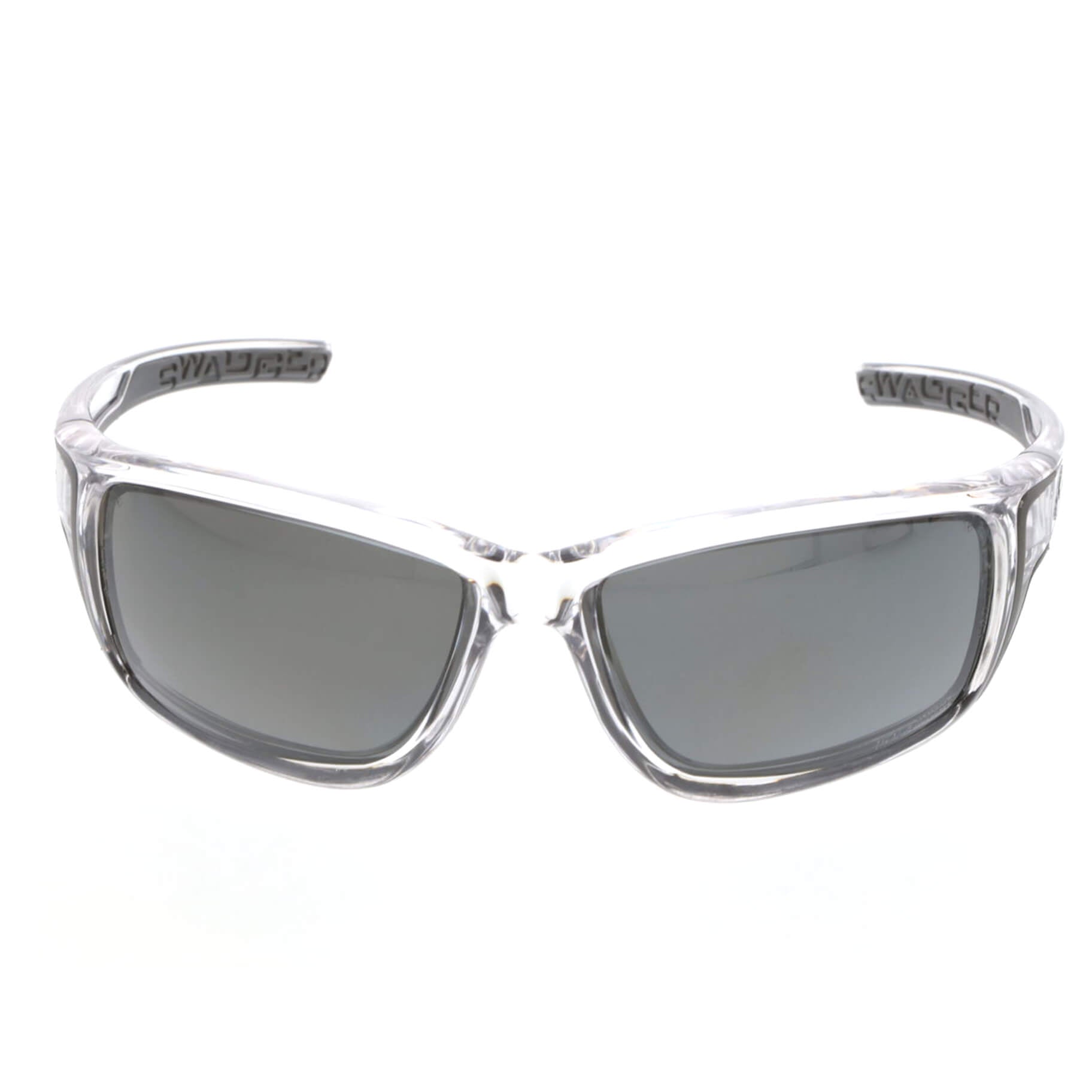 MCR Safety Swagger SR4 Safety Glasses with Clear Frame and Polarized Black Mirror MAX36 Anti-Fog Lens-Safety Glasses USA-2