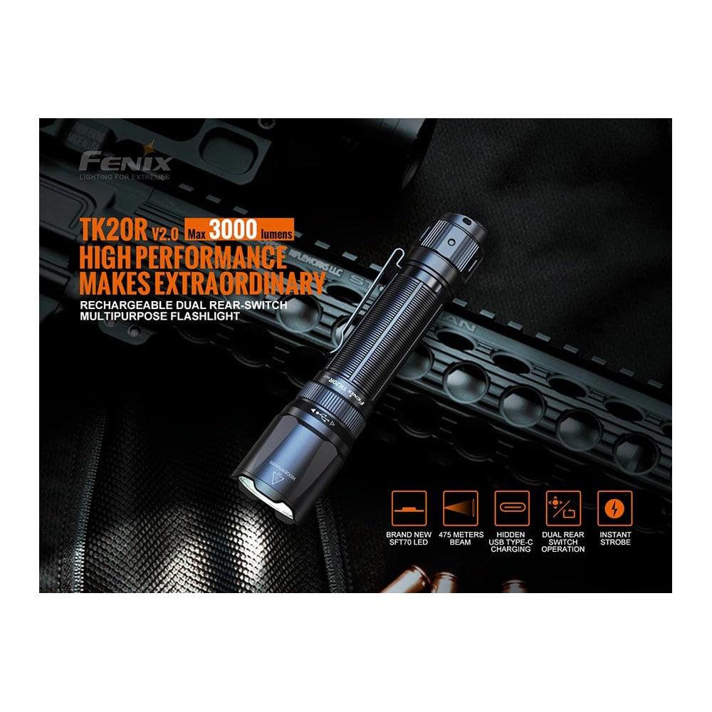 Fenix TK20R V2.0 Rechargeable LED Flashlight - 3000 Lumens-sku-44858649968936-Safety Glasses USA-3