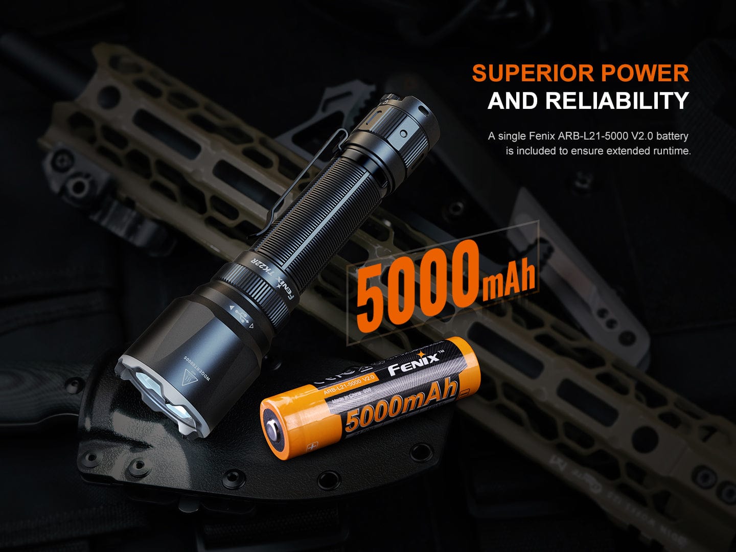 Fenix TK22R Rechargeable Tactical & Duty Flashlight - 3200 Lumens-FX-TK22R-Safety Glasses USA-11
