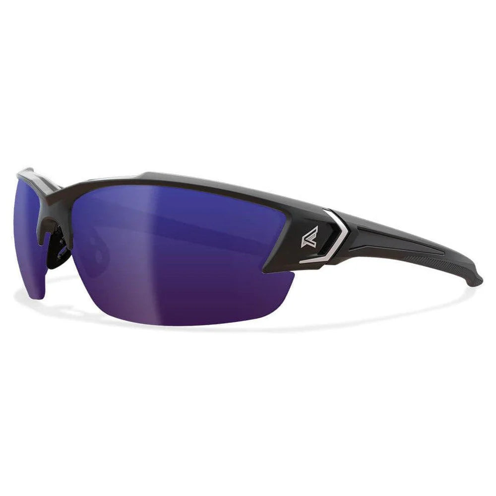 Edge Khor G2 Safety Glasses-TSDKAP218-G2-Black Frame - Polarized AP Blue Mirror Lens-Safety Glasses USA-1