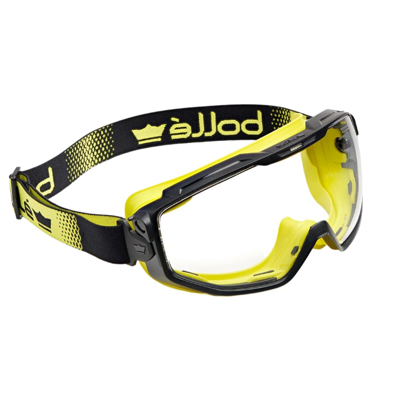 Bolle Universal Goggle Anti-Fog Safety Goggles-BOL-UNIVGN10W-Clear Lens Yellow Frame Vented-Safety Glasses USA-13